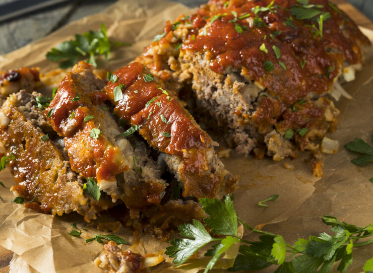 Homemade,Savory,Spiced,Meatloaf,With,Onion,And,Parsley Mobile